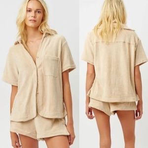 MUST GO | Frankies Bikinis Coco Beige Terry Set